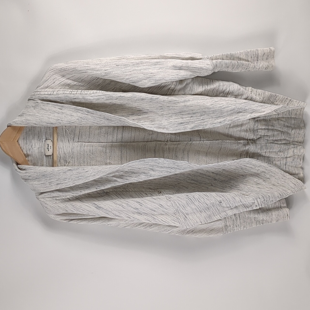 Wilfred Diderot White/Gray Cardigan Sweater Size Large